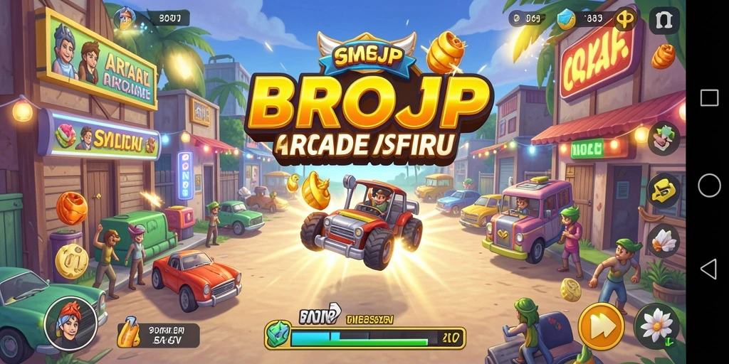 Tangkapan layar gameplay BROJP yang penuh warna dan menarik.
