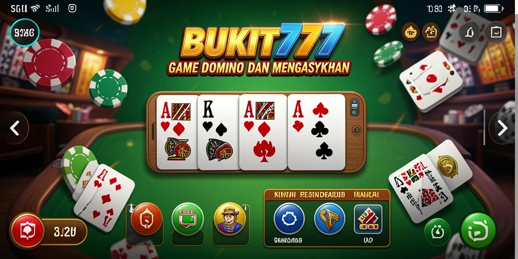 Tampilan gameplay seru dari BUKIT777 dalam permainan Domino.