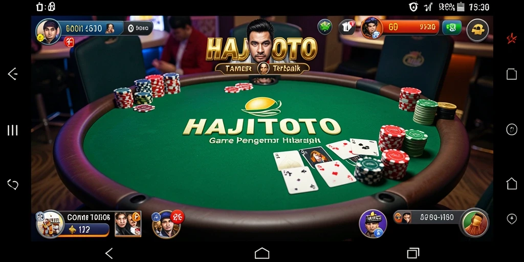 Screenshot gameplay HAJITOTO yang menunjukkan aksi Poker yang mendebarkan.