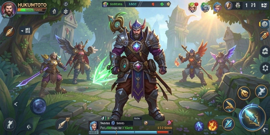 Screenshot HUKUMTOTO menampilkan aksi seru dalam pertempuran MMORPG.