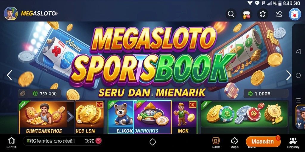 Tampilan menarik dari gameplay Sportsbook di MEGASLOTO.